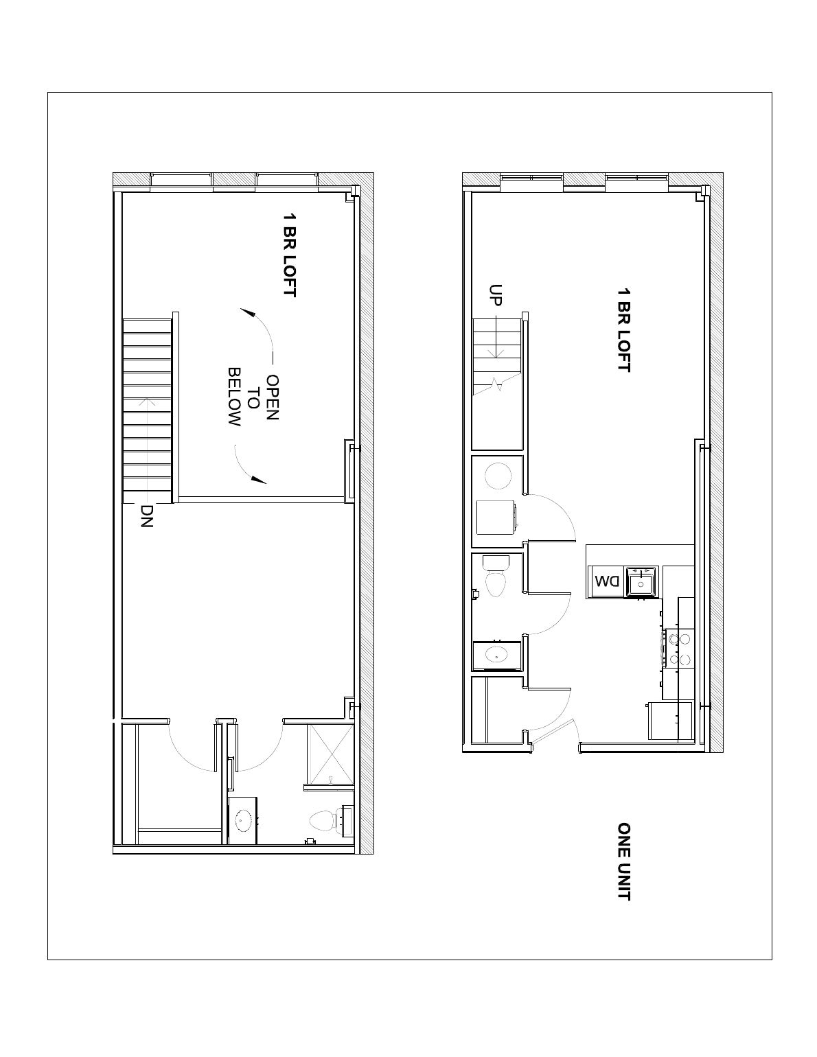 Loft Plan B floor plan, 947 sq ft, Unit 105