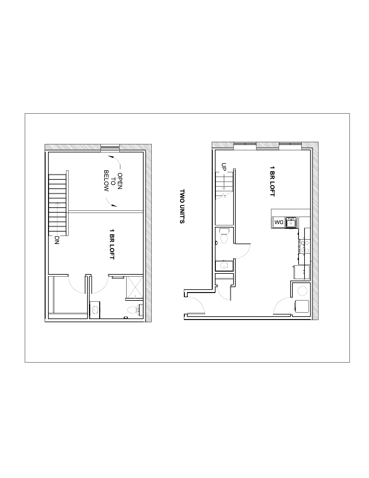 Loft Plan D floor plan, 891 sq ft, Units 106, 110